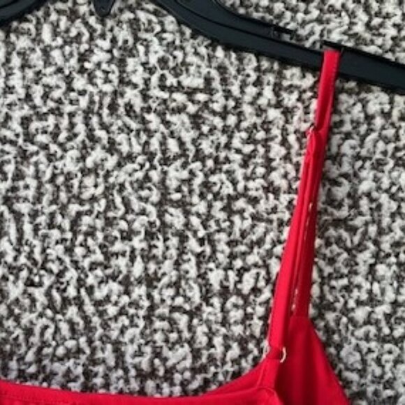 VIDUSSA Red Spaghetti Strap Open Midriff Mini Dress - Picture 7 of 9